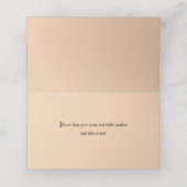 Placement Carte de nom Roses de pêche et bandes (Intérieur déplié)