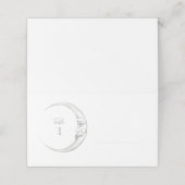 Placement Carte de numéro de table Croissant de Lune (Extérieur déplié)