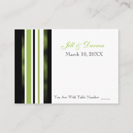 Placement Carte de numéro de table de réception de mariage à (Devant)