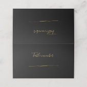 Placement Carte de numéro de table de réception style or enc (Extérieur déplié)