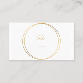 Placement Carte de numéro de table Elegant Gold Rings (Dos)