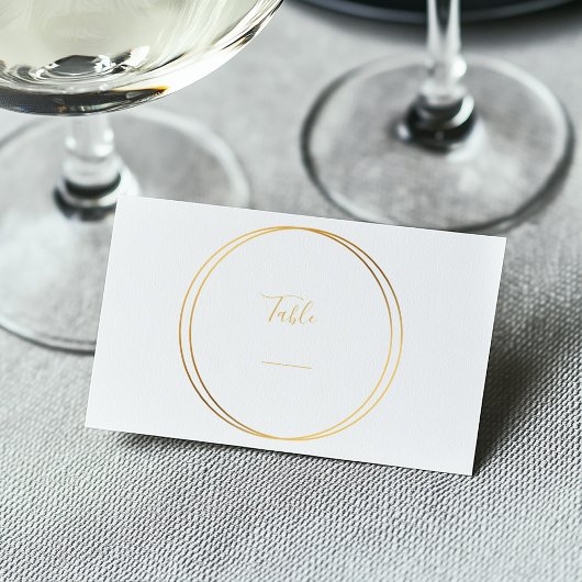 Placement Carte de numéro de table Elegant Gold Rings