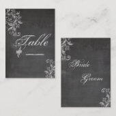 Placement Carte de numéro de tableau floral de tableau de bo (Devant / Derrière)