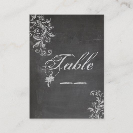 Placement Carte de numéro de tableau floral de tableau de bo (Devant)
