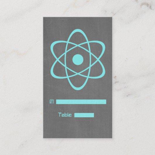 Placement Carte de place Aqua Atomic Chalkboard (Devant)