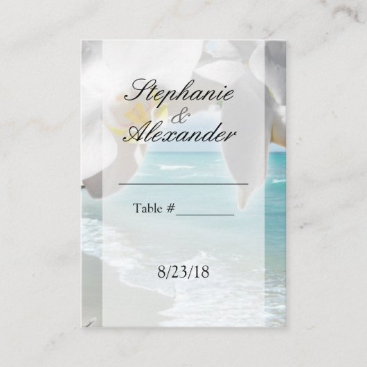 Placement Carte de place Aqua Beach Orchid Table (Devant)