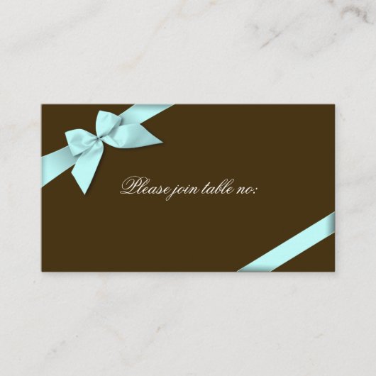 Placement Carte de place Aqua Ribbon Invité Table (Devant)