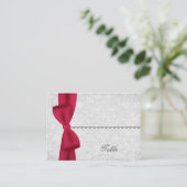 Placement Carte de place Argent et Bow Rouge - Mariage (Debout devant)
