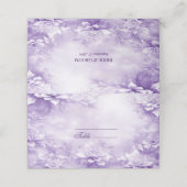 Placement Carte de place aux fleurs blanches violettes (Extérieur déplié)