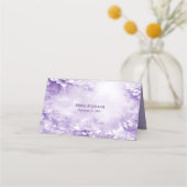 Placement Carte de place aux fleurs blanches violettes (Dos)