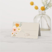 Placement Carte de place Baptême délicate bouquet (Dos)