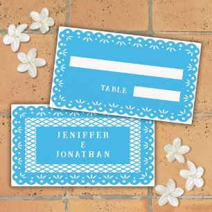 Placement Carte de place BLUE MEXICAN PAPEL PICADO