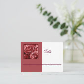 Placement Carte de place Bouquet Rose rouge - Réception de m (Debout devant)