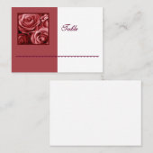 Placement Carte de place Bouquet Rose rouge - Réception de m (Devant / Derrière)