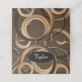 Placement Carte de place Brown moderne pour siège (Extérieur déplié)