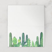 Placement Carte de place cactus vert. Cactus mariage (Extérieur déplié)