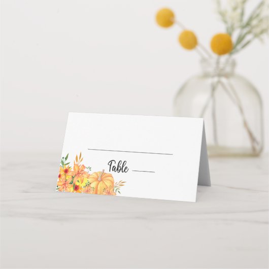 Placement Carte de place citrouille (Devant)