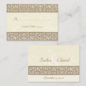 Placement Carte de place Crème Frise Ornementale (Devant / Derrière)