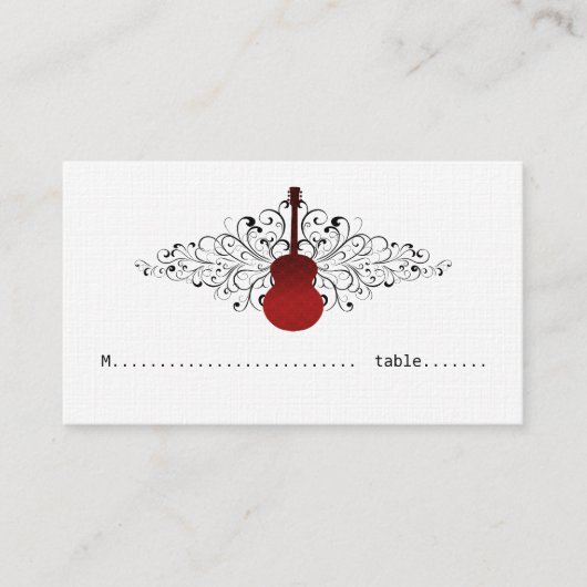 Placement Carte de place de guitare Red Swirls (Devant)