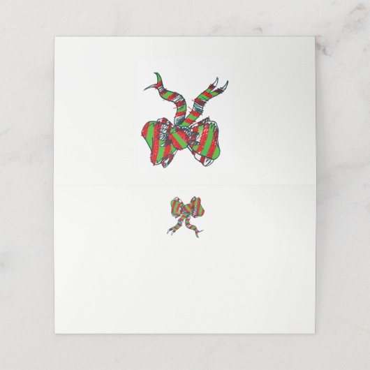 Placement Carte de place de la boîte de Noël (Extérieur déplié)