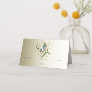 Placement Carte de place de la réception de libellules bijou