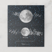 Placement Carte de place de la réception lunaire (Extérieur déplié)