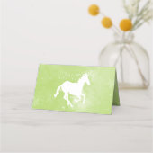 Placement Carte de place de la réception Unicorne verte (Dos)