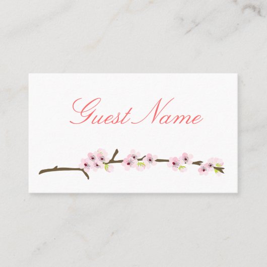Placement Carte de place de la succursale de fleurs de ceris (Devant)