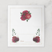 Placement Carte de place de la table Quinceañera Rouge et Bl (Extérieur déplié)