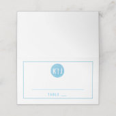 Placement Carte de place de l'escorte de monogramme | Aquare (Extérieur déplié)
