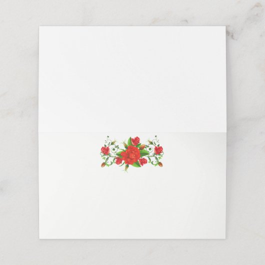 Placement Carte de place de nom plié (Extérieur déplié)