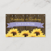 PLACEMENT CARTE DE PLACE DE SIÈGE DE DÉPASSE RUSTIQUE LAVEND (Dos)