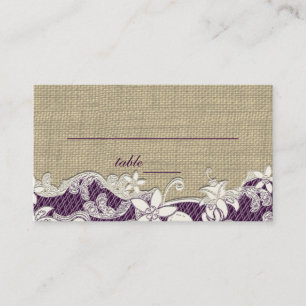 Placement Carte de place de style vintage Lace Design