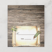 Placement Carte de place de stylo de plumes et de défilement (Extérieur déplié)