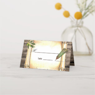 Placement Carte de place de stylo de plumes et de défilement