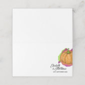 Placement Carte de place de table citrouille ou carte d'esco (Extérieur déplié)