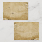 Placement Carte de place de table en papier ancien (Devant / Derrière)