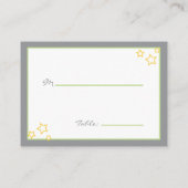 Placement Carte de place de table Lune et Étoiles (Dos)