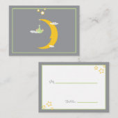 Placement Carte de place de table Lune et Étoiles (Devant / Derrière)