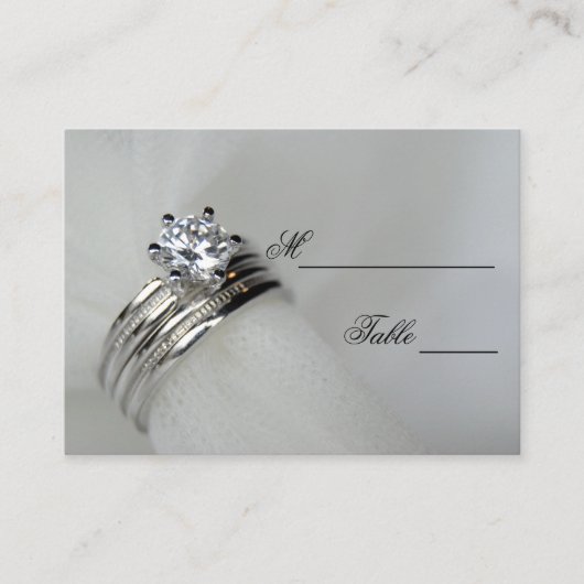 Placement Carte de place des anneaux mariages (Devant)