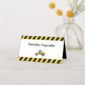 Placement Carte de place des deux côtés Cute Construction Ca (Devant)