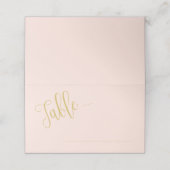 Placement Carte de place d'escorte | Blush & Gold Calligraph (Extérieur déplié)