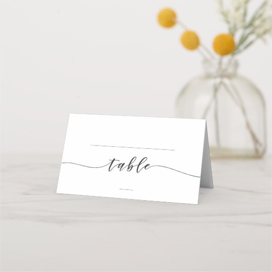 Placement Carte de place d'escorte | Calligraphie Rustique M (Devant)