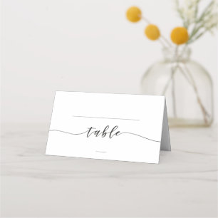 Placement Carte de place d'escorte Calligraphie Rustique M