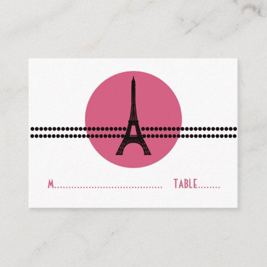 Placement Carte de Place Dots Parisiens, Rose (Devant)