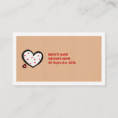 Placement Carte de place Dotty Hearts kraft (Dos)