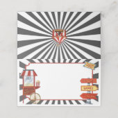Placement carte de place du carnaval de cirque pour buffet é (Extérieur déplié)