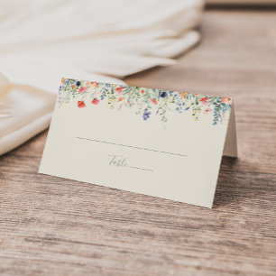 Placement Carte de place du Mariage du Fleur sauvage multico