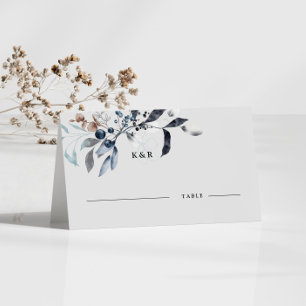 Placement Carte de place du Mariage Floral Frosty Winter