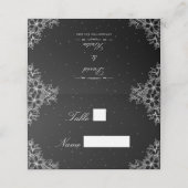 Placement Carte de place du Mariage Floral Orné Blanc (Extérieur déplié)